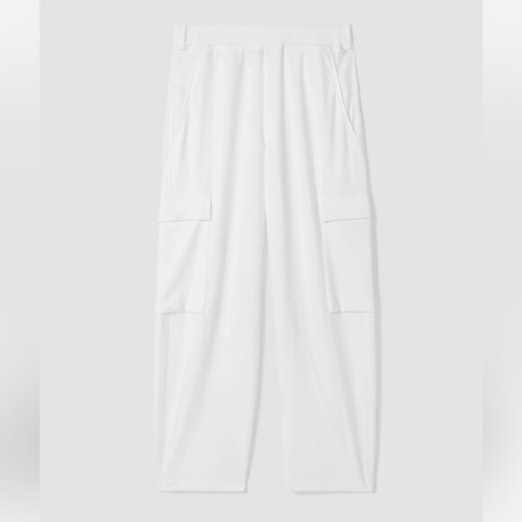 Eileen Fisher Washable Flex Ponte Cargo Lantern Pant in Color Ivory - Picture 6 of 6